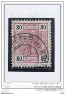 AUSTRIA:  1899/902  CIFRE  NERE  -  30 H. VINACEO  US. -  D. 12 1/2x13  -  YV/TELL. 73 - Usados