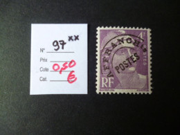 Timbre France Neuf ** Préoblitéré N° 97 Cote 0,50 € - 1893-1947