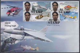 Inde India 2011 FDC MyStamp, Aircraft, Airforce, Air Force, Airplane, Aeroplane, Helicopter, Fighter Jet,First Day Cover - Briefe U. Dokumente