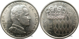 Monaco - Principauté - Rainier III - 1 Franc 1960 - SUP/AU55 - Mon6619 - 1960-2001 Francos Nuevos