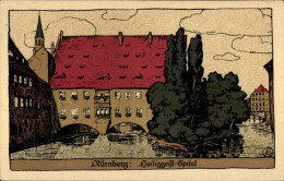 Lithographie CPA Nürnberg In Mittelfranken Bayern, Heiliggeist-Spital - Autres & Non Classés