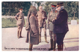 "Daily Mail" Official War Pictures - Sir D. HAIG Introducing, Sir PERTAB Singh To Marechal JOFFRE  (carte Animée) - Autres & Non Classés