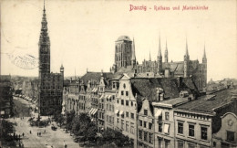 CPA Gdańsk Danzig, Rathaus, Marienkirche - Danzig