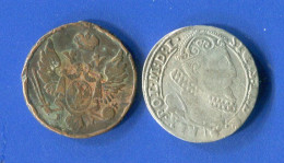 Pologne  2   Pieces   Sigismond 1625  + Grosz  1830 - Polonia
