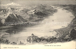 11732975 Chillon Et Le Lac Leman Panorama Montreux - Sonstige & Ohne Zuordnung