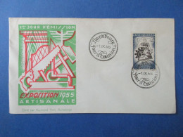 Marcophilie - Enveloppe - Luxembourg - Exposition Artisanale 1955 - 1° Jour D'émission - FDC