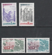 France Service N° 71 à 74 ** UNESCO Et Conseil De L'Europe 1982 - Mint/Hinged