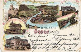 Gruss Aus Baden Lithographie Litho - Baden