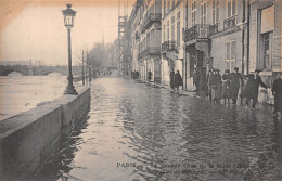 75-PARIS CRUE 1910 LE QUAI DE BETHUNE-N°T1071-C/0161 - Überschwemmung 1910