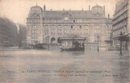 75-PARIS INONDE 1910 LA GARE SAINT LAZARE COUR DE ROME-N°T1071-C/0135 - Überschwemmung 1910