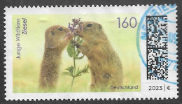 2023  Junge Wildtiere  (Ziesel) - Used Stamps