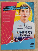 Card Cedrik Christophersen - Team Tour De Tietema-Unibet - 2024 - Cycling - Cyclisme - Ciclismo - Wielrennen - Wielrennen