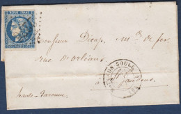 Basses Pyrénées - Bordeaux N° 46B Oblit. GC 2276 Et Cachet 17 MAULEON  SOULE - 1849-1876: Classic Period