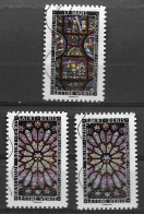 France 2016 Oblitéré Autoadhésif   N°1355  ( 1 Exemplaire )  Et  N° 1356  ( 2 Exemplaires )  Structure Et Lumière - Used Stamps