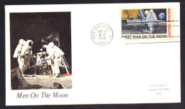 USA / United States Mi. 990 Scott C76 FDC With Address Moonlanding (1969) - 1961-1970