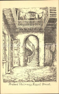 11712630 New_Orleans_Louisiana Arched Stairway Royal Street Illustration Kuenstl - Other & Unclassified