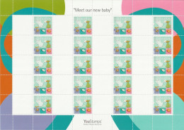 2007 Gibraltar - YouStamps© - Blank Label Sheet "Meet Our New Baby" : 20 X E - MNH - Gibraltar
