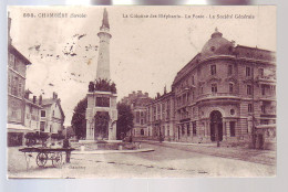 73 - CHAMBERY - LA POSTE ET LA SOCIETE GÉNÉRALE - ANIMÉE - - Chambery