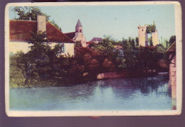 18 - MEHUN-sur-YEVRE - ÉGLISE ET RUINES DU CHATEAU - COLORISÉE - - Mehun-sur-Yèvre