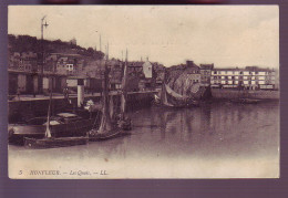 14 - HONFLEUR - LES QUAIS - ANIMÉE - BATEAUX à QUAI  - - Honfleur