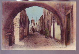 TUNIS - UNE RUE - ANIMÉE - COLORISÉE - - Tunisie