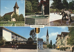 11710524 Wetzikon ZH Kirche Dorfbrunnen Schwimmbad Dorfpartie Wetzikon ZH - Andere & Zonder Classificatie