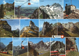 11710521 Alpstein Teilansichten Schwebebahnen Bergbahnen Wildkirchli Bergstation - Andere & Zonder Classificatie