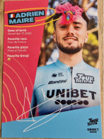 Card Adrien Maire - Team Tour De Tietema-Unibet - 2024 - Cycling - Cyclisme - Ciclismo - Wielrennen - Cycling