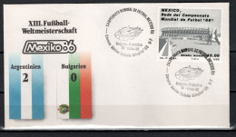 Mexico 1986 Football Soccer World Cup Commemorative Cover Match Argentina - Bulgaria  2 : 0 - 1986 – Messico