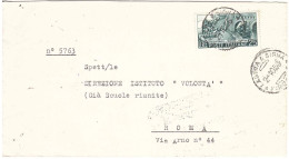 1956 L.25 TRAFORO DEL SEMPIONE - 1946-60: Storia Postale