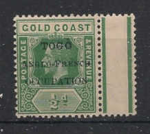 TOGO - 1915 - N°YT. 59 - Gold Coast 1/2p Vert - Neuf Luxe** / MNH / Postfrisch - Nuevos