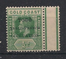 TOGO - 1915 - N°YT. 59 - Gold Coast 1/2p Vert - Neuf Luxe** / MNH / Postfrisch - Neufs