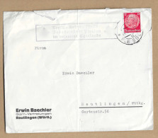 Los Vom 05.05  Briefumschlag Aus Fleißen  - Plesná  Nach Reultlingen 1938  Sudetenland - Storia Postale