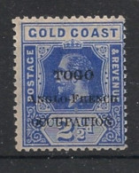 TOGO - 1915 - N°YT. 62 - Gold Coast 2 1/2p Outremer - Neuf Luxe** / MNH / Postfrisch - Ongebruikt