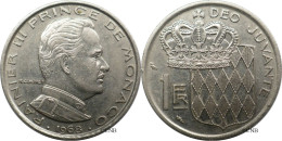 Monaco - Principauté - Rainier III - 1 Franc 1966 - SUP/AU55 - Mon6624 - 1960-2001 Nouveaux Francs