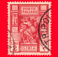 ITALIA - Colonie - LIBIA - Usato - 1926 - Sibilla, Senza Filigrana - Sibilla Libica, Dentellati 11 - 2 - Libya