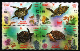 OMAN 2002 MARINE TURTLES MARINE LIFE COMPLETE SET MNH - Meereswelt