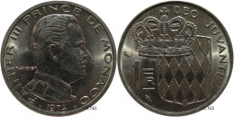 Monaco - Principauté - Rainier III - 1 Franc 1974 - SUP/AU58 - Mon4365 - 1960-2001 Nieuwe Frank