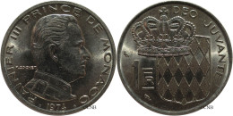 Monaco - Principauté - Rainier III - 1 Franc 1974 - SUP/AU58 - Mon4365 - 1960-2001 New Francs