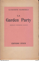 C1  Katherine MANSFIELD La GARDEN PARTY 1946 Edmond JALOUX PORT INCLUS France - Autres & Non Classés