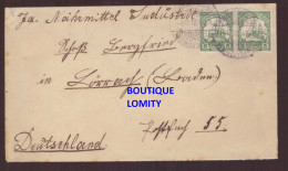 Allemagne Colonie Allemande Lettre Brief Deutsch Sud West Afrika DSWA Cachet 1910 Paire Attachée Timbres Sudwestafrika - Duits-Zuidwest-Afrika