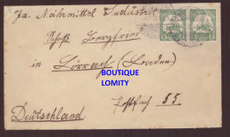 Allemagne Colonie Allemande Lettre Brief Deutsch Sud West Afrika DSWA Cachet 1910 Paire Attachée Timbres Sudwestafrika - África Del Sudoeste Alemana