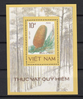 Feuillet Neuf** MNH 1986 Viêt-Nam Vietnam Flore : Fruits De Conifères Mi:VN BL52, Yt:VN BF34 - Vietnam