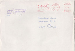 Deutsche Bundespost Brief Mit Freistempel VGO PLZ Oben Dresden 1993 ESAG B66 8282 - Franking Machines (EMA)