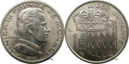 Monaco - Principauté - Rainier III - 1 Franc 1974 - SUP+/MS62 - Mon6625 - 1960-2001 New Francs