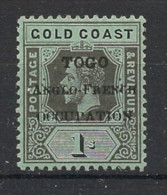 TOGO - 1916 - N°YT. 78 - Gold Coast 1s Gris Et Noir - Neuf Luxe** / MNH / Postfrisch - Ongebruikt
