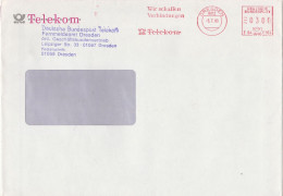 Deutsche Bundespost Brief Mit Freistempel VGO PLZ Oben Dresden 1993 Telekom E84 0267 - Máquinas Franqueo (EMA)