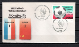 Mexico 1986 Football Soccer World Cup Commemorative Cover Match France - USSR 1 : 1 - 1986 – Mexique