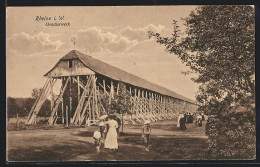 AK Rheine I. W., Besucher Am Gradierwerk  - Rheine