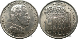 Monaco - Principauté - Rainier III - 1 Franc 1975 - SUP/AU58 - Mon6627 - 1960-2001 New Francs